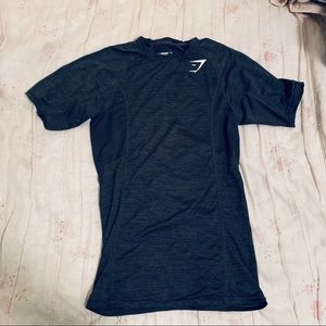Dark grey gym shark shirt